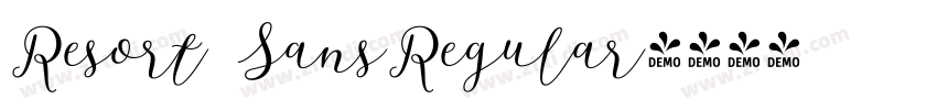 Resort SansRegular字体转换